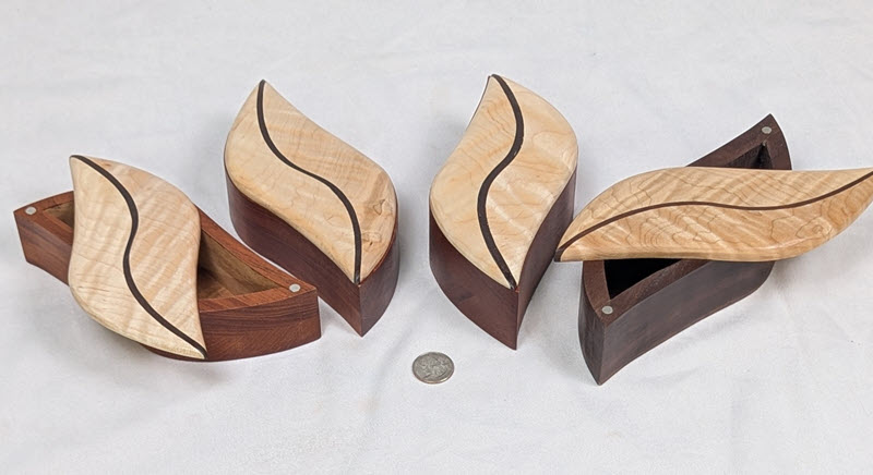 Leaf Boxes by Allen Ryan, Woodworker